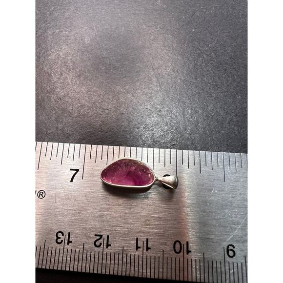 NEW Pink tourmaline sterling silver pendant 1.28 gram - Picture 3 of 11